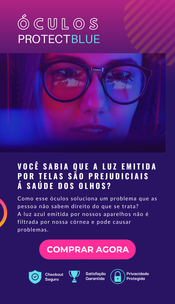 Óculos Protect Blue Alterar valor para R$ 89,00